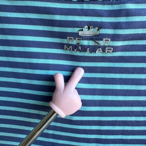 Peter Miller Sumer Comfort Short Sleeve Striped Polo Shirt Boys Size L (11-12) - Picture 5 of 7